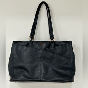 Lovevook Black Tote Bag with Gold Accents Purse